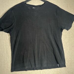 Stylish Black Men's Short Sleeve Tee Plenum Studio Sz L - 100% cotton